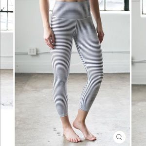 NWT DYI Signature Crop Black and White Stripe